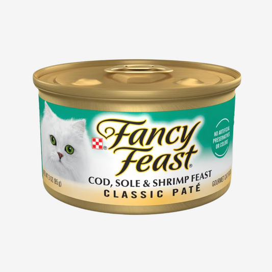 Fancy Feast Classic Paté - Camarón, Pescado & Bacalao