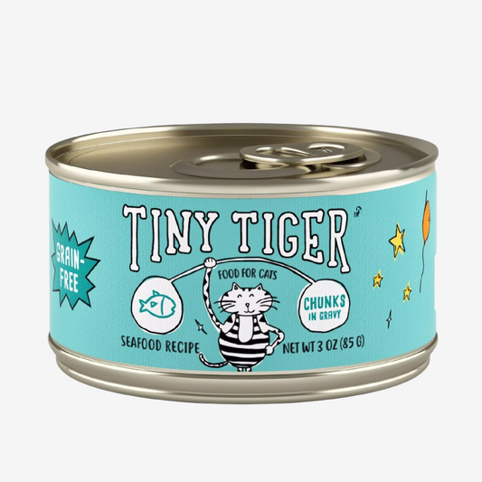 Tiny Tiger Chunks in EXTRA Gravy - Seafood