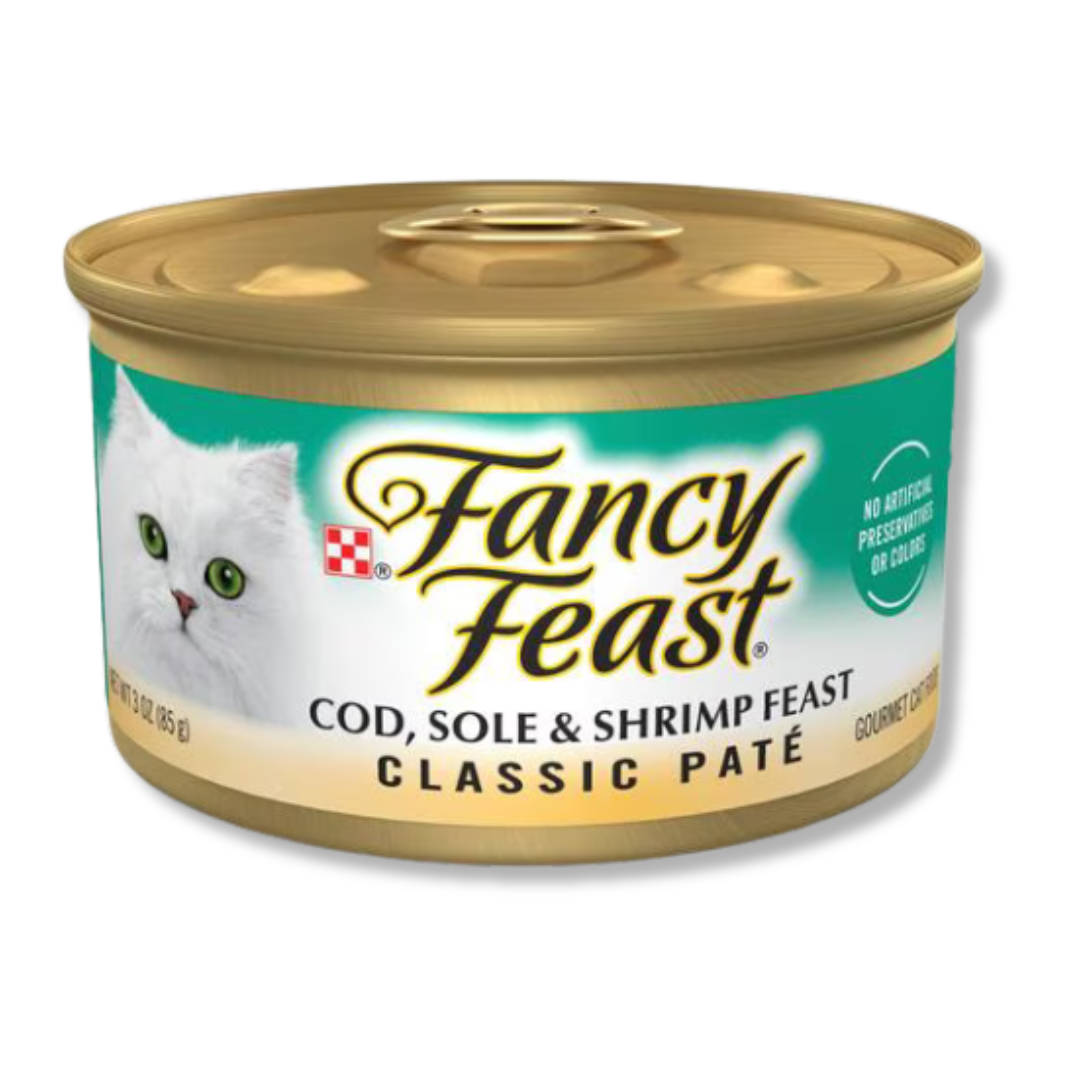 Fancy Feast Classic Paté - Camarón, Pescado & Bacalao