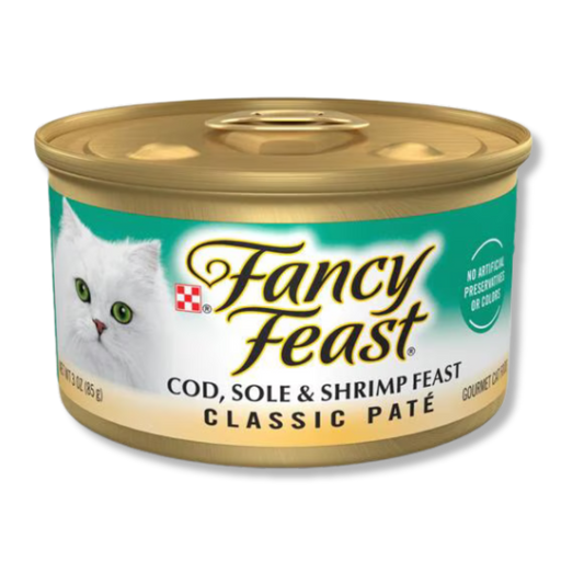Fancy Feast Classic Paté - Camarón, Pescado & Bacalao